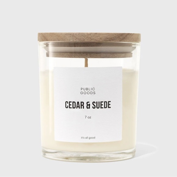 Public Goods Cedar & Suede Soy Candle 7oz. - Picture 1 of 5